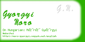 gyorgyi moro business card